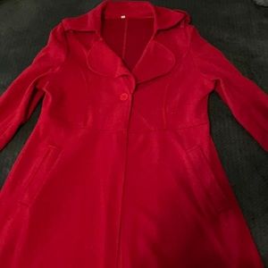 Red trench coat size large